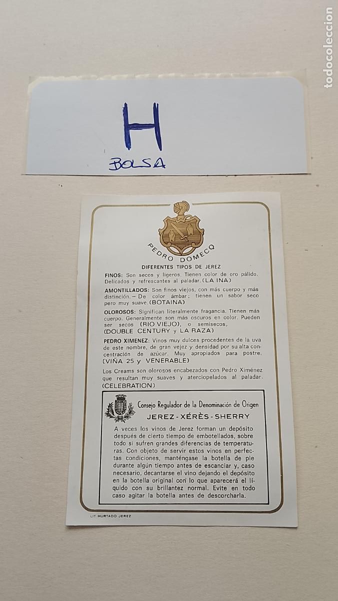 &Eacute;tiquettes anciennes: HAGA SU OFERTA - ANTIGUA ETIQUETA DE VINOS DE JEREZ LICOR ETC OFERTAS POR LOTES MUCHAS EN MI PERFIL