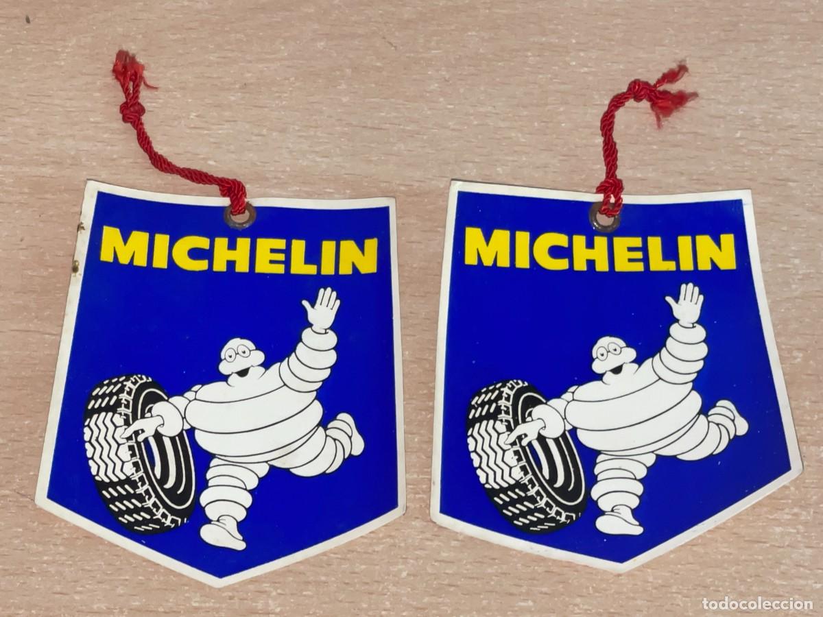Etiquetas antiguas: Antiguas Etiquetas MICHELIN Cambio de Aceite Motor y Engrase General revisi&oacute;n coche a&ntilde;os 60 Bibendum