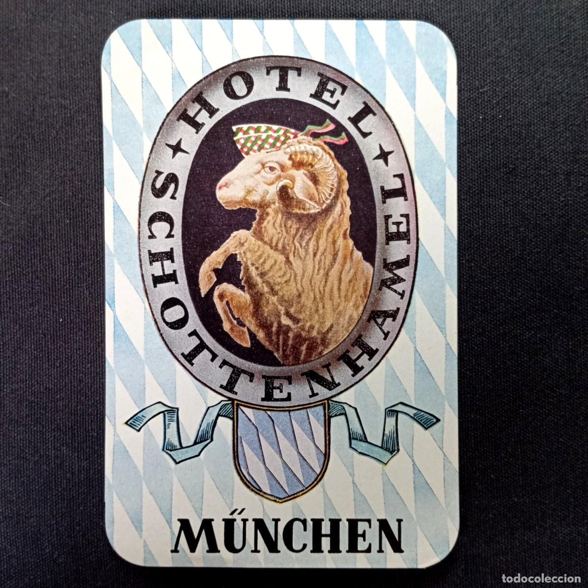 Etiquetas antiguas: ⚜️ # &Ntilde;09X09. Etiqueta Hotel Schottenhamel Munchen Alemania Antigua Equipaje Oktoberfest Vintage