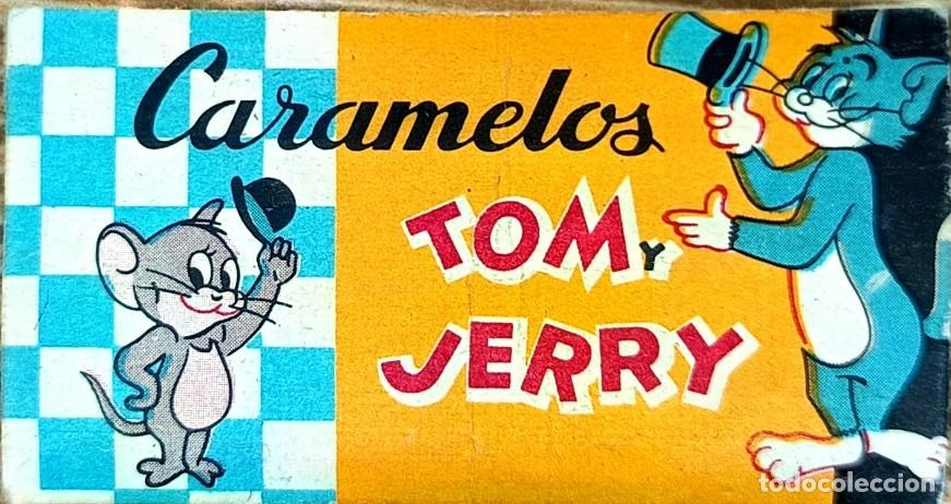 Etiquetas antiguas: CARTON DE CARAMELOS TOM Y JERRY