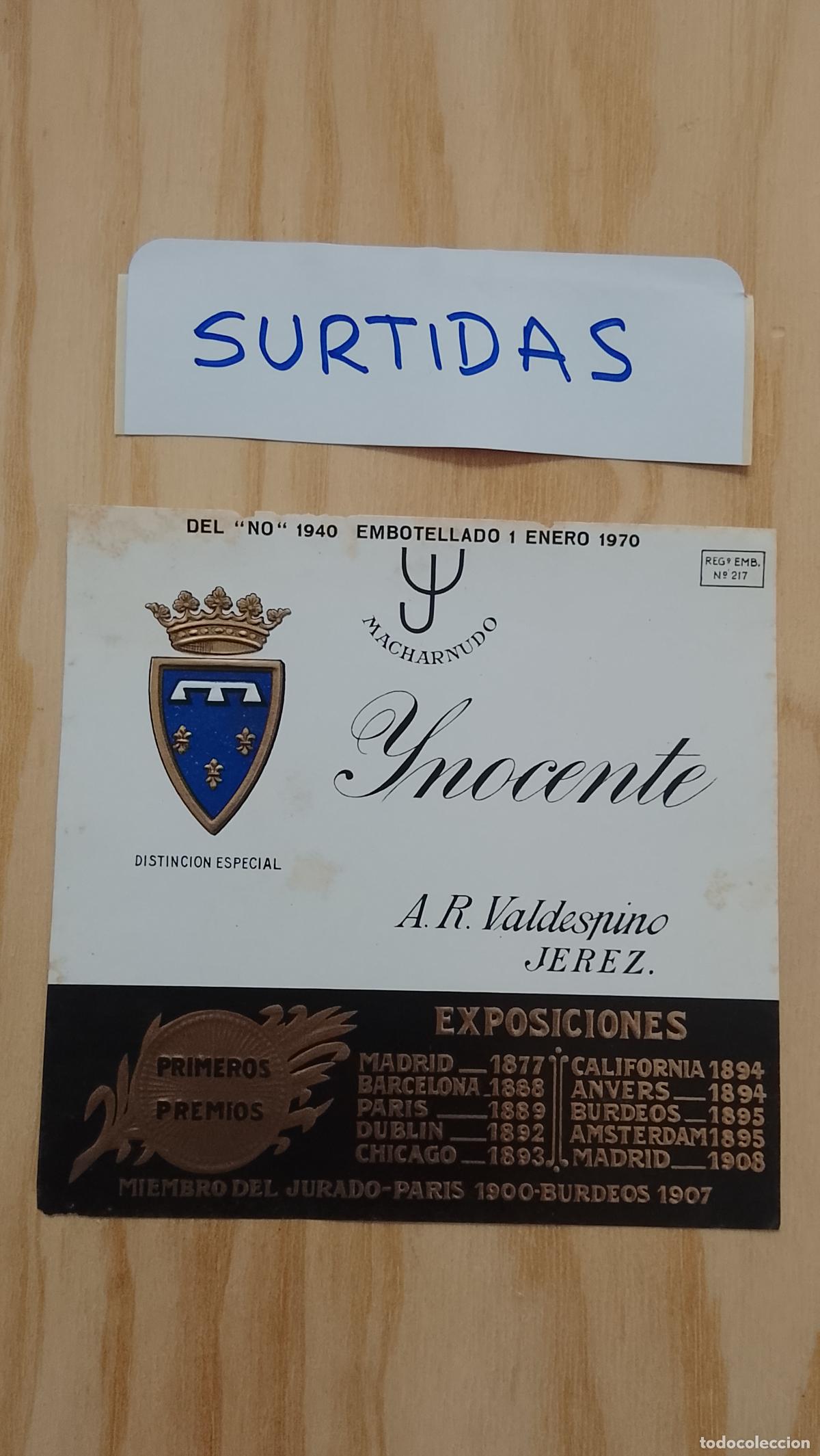 Etiquetas antigas: HAGA SU OFERTA - ANTIGUA ETIQUETA DE VINOS DE JEREZ LICOR ETC OFERTAS POR LOTES MUCHAS EN MI PERFIL