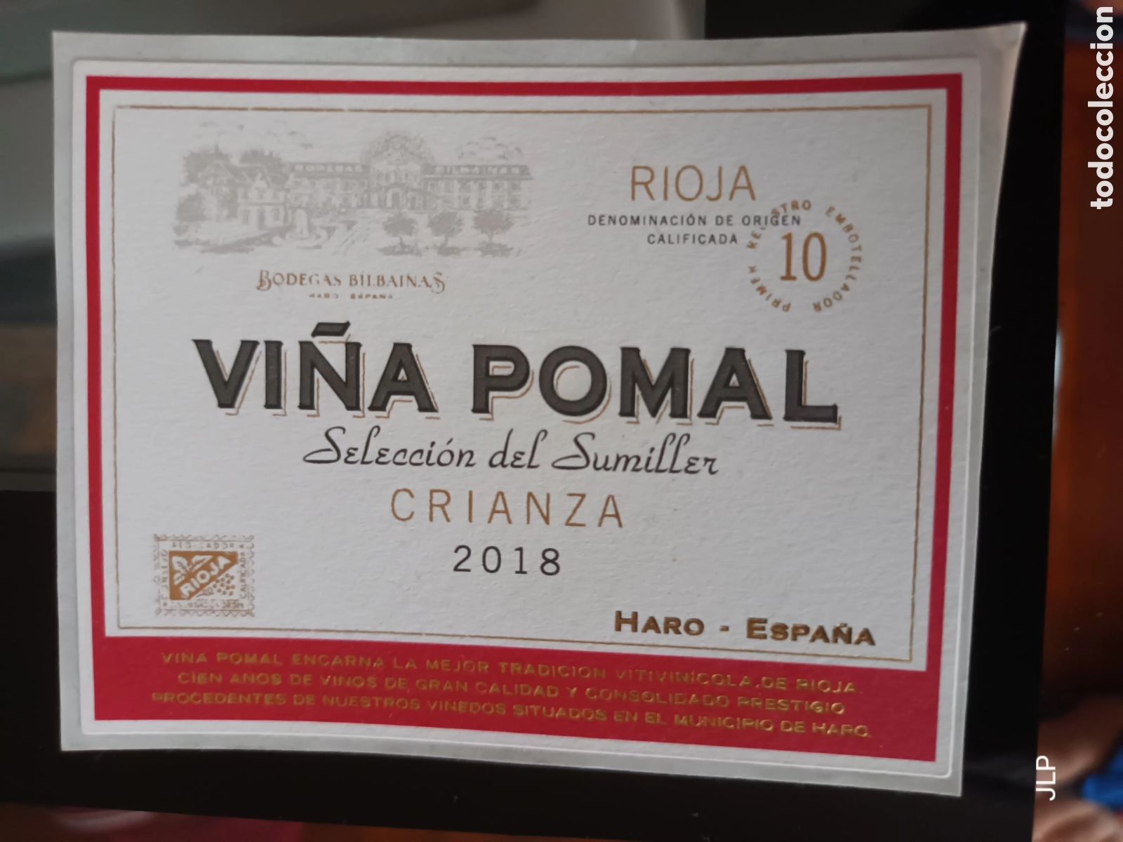 Etiquetas antiguas: ETIQUETA VI&Ntilde;A POMAL. CRIANZA 2018