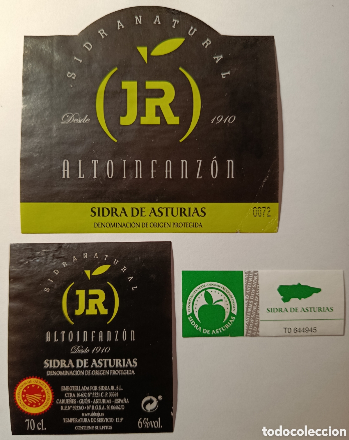 Etiquetas antiguas: ETIQUETA DE SIDRA JR