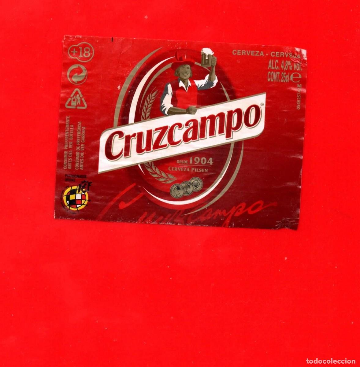 Etiquetas antiguas: ETIQUETA CERVEZA CRUZCAMPO 75 CL 2025