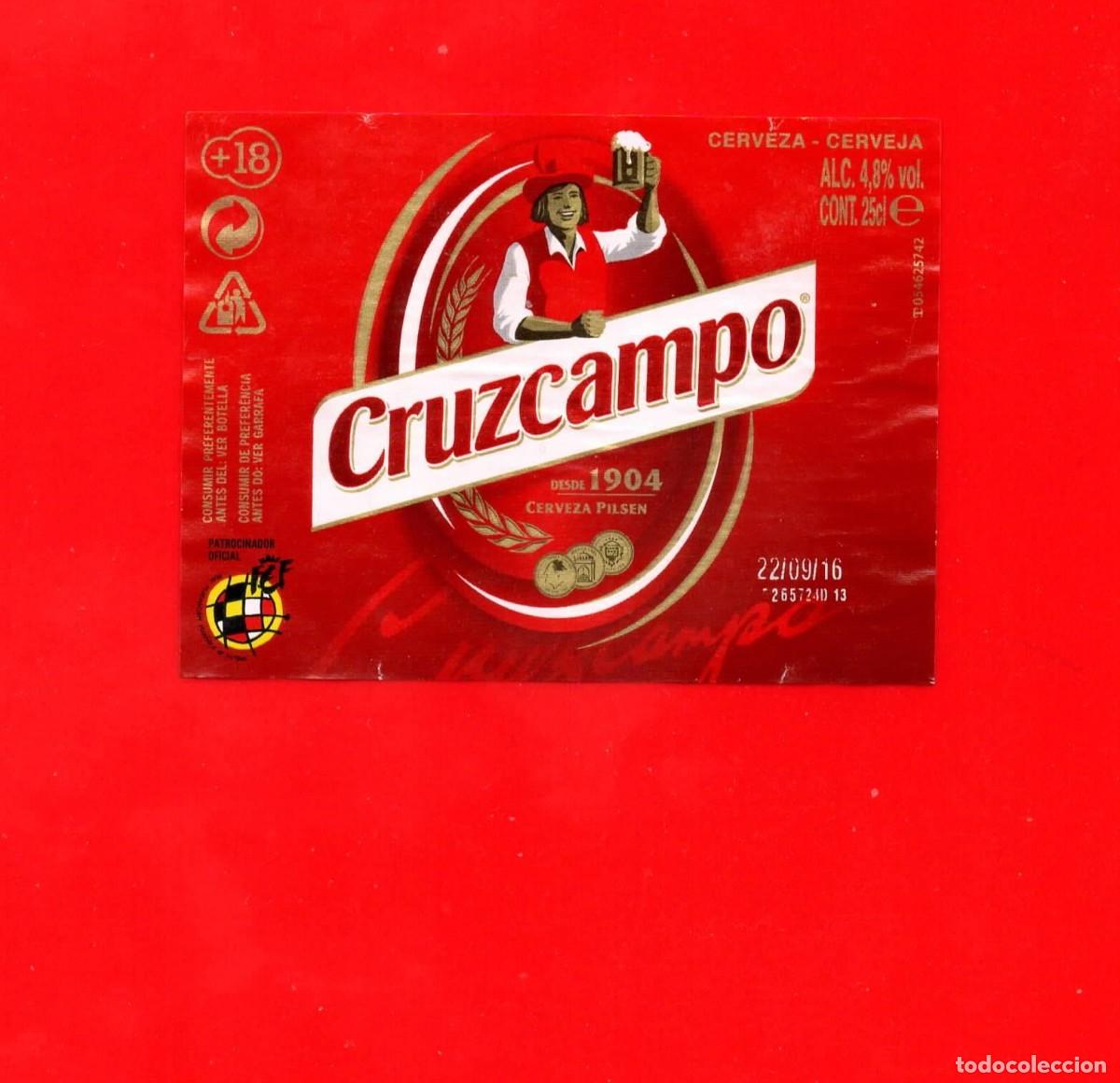 &Eacute;tiquettes anciennes: ETIQUETA CERVEZA CRUZCAMPO 75 CL 2025