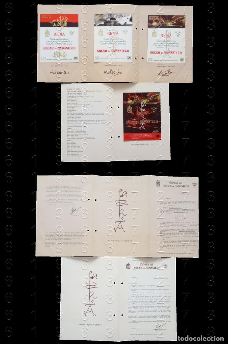 &Eacute;tiquettes anciennes: COFRADIA DEL SOLAR DE SAMANIEGO 4 ETIQUETAS DEL RIOJA M33