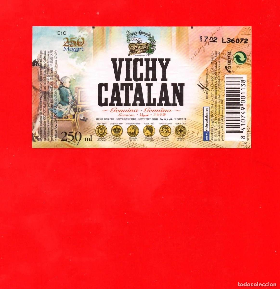 Etiquetas antiguas: ETIQUETA de Agua VICHY CATALAN 250 cl - Mozart