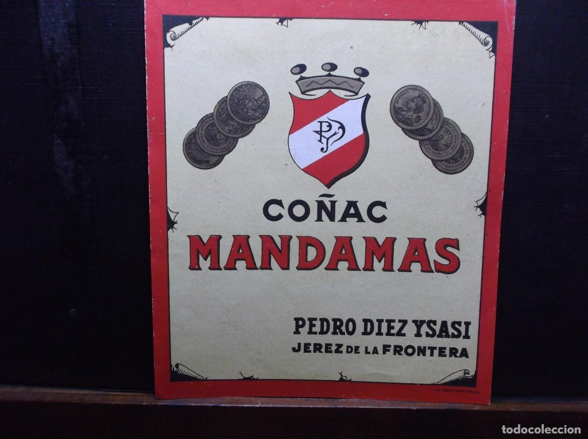 Etiquetas antiguas: ETIQUETA DE PEDRO DIEZ YSASI - JEREZ FRONTERA.