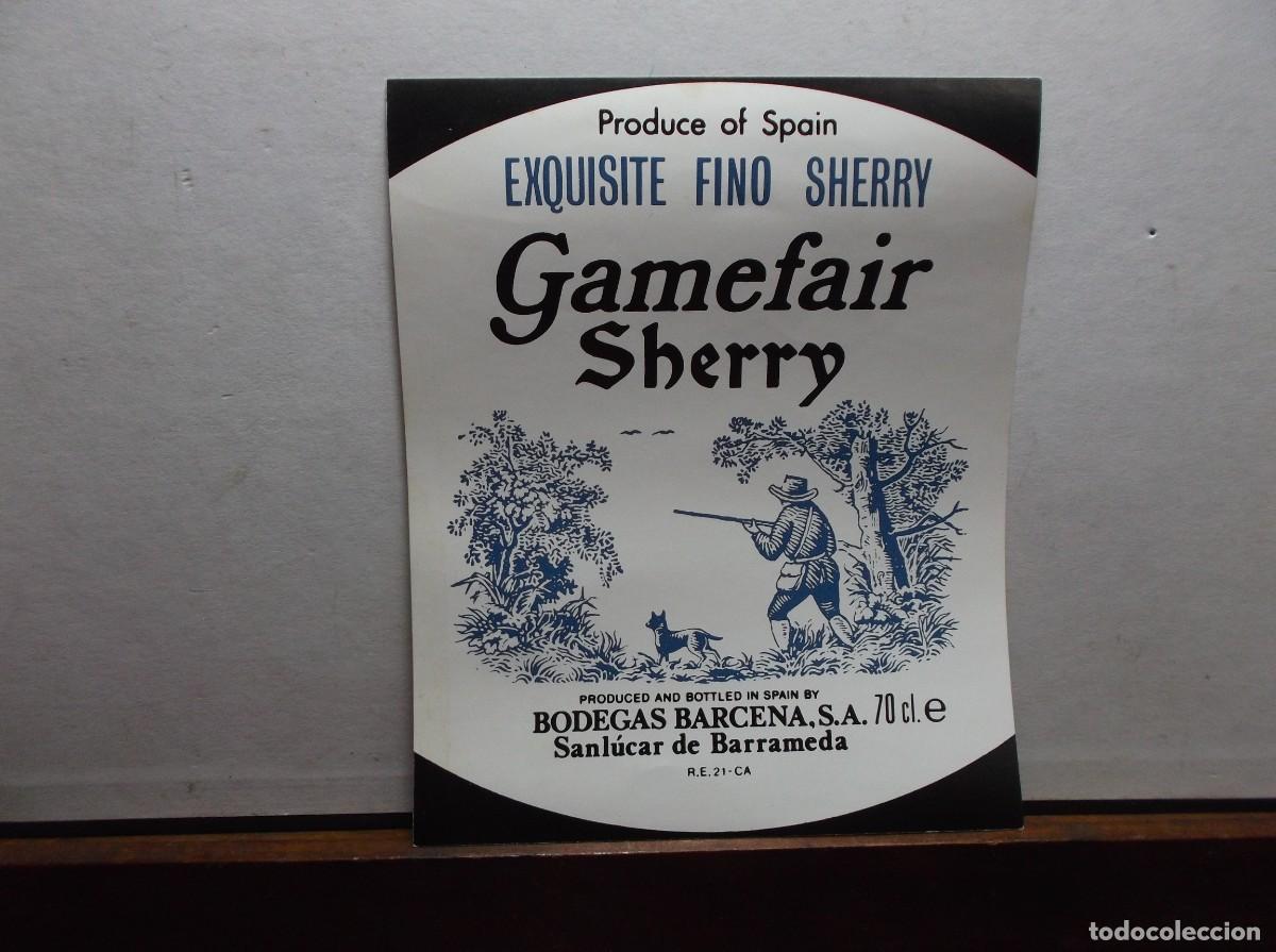 Etiquetas antiguas: ETIQUETA DE BODEGAS BARCENA, S.A. - SALUCAR DE BARRAMEDA