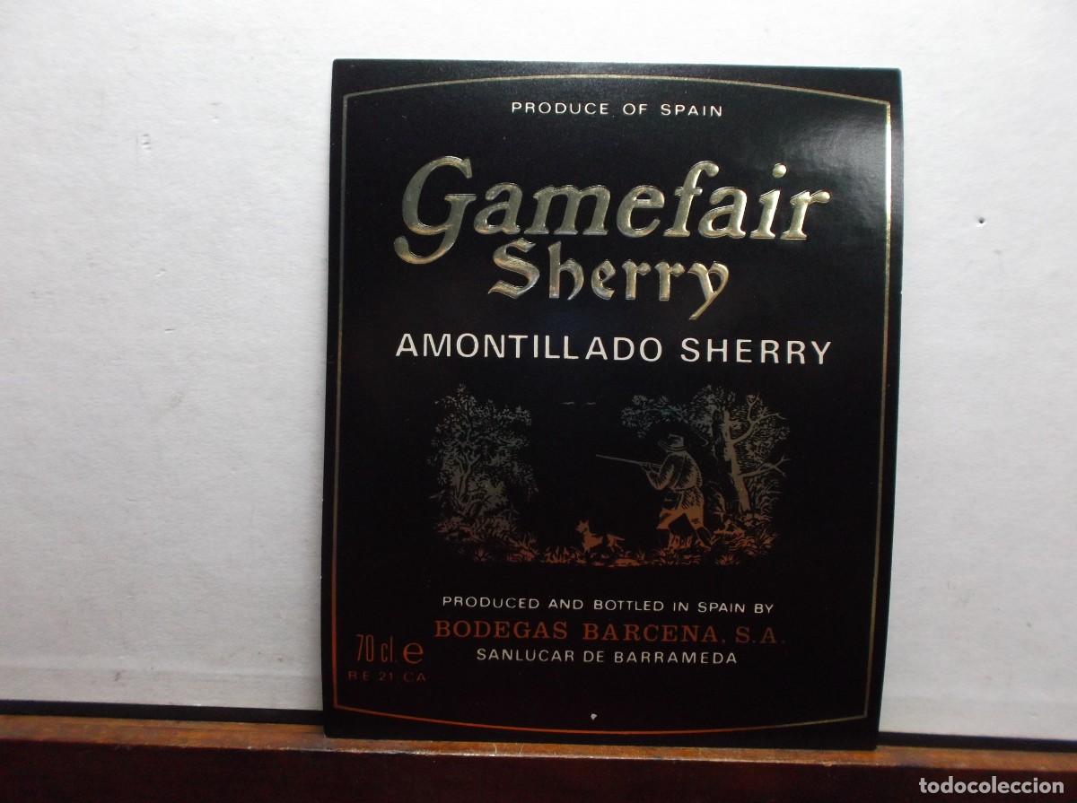 Etiquetas antiguas: ETIQUETA DE BODEGAS BARCENA, S.A. - SALUCAR DE BARRAMEDA