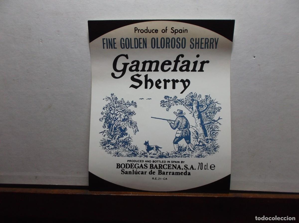 Etiquetas antiguas: ETIQUETA DE BODEGAS BARCENA, S.A. - SALUCAR DE BARRAMEDA
