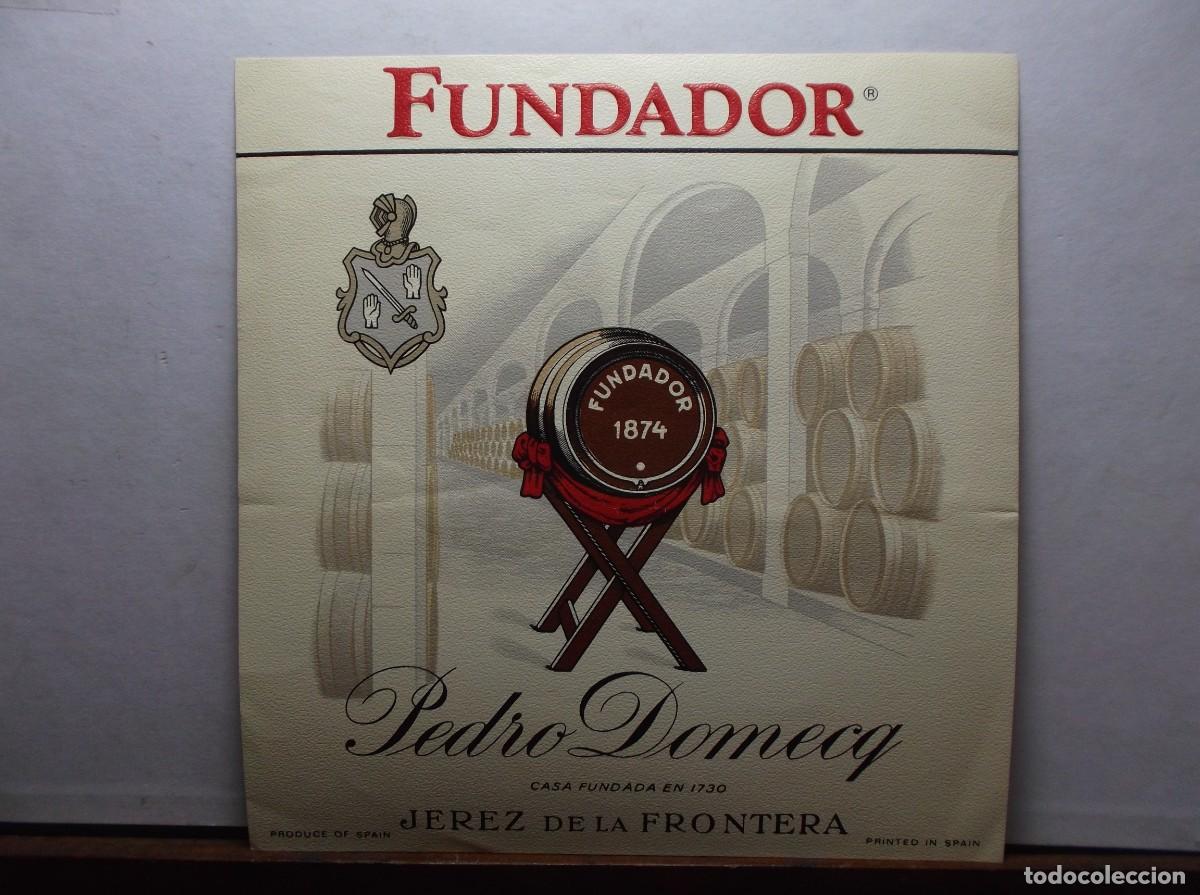 Etiquetas antiguas: ETIQUETA DE PEDRO DOMECQ - JEREZ DE LA FRONTERA
