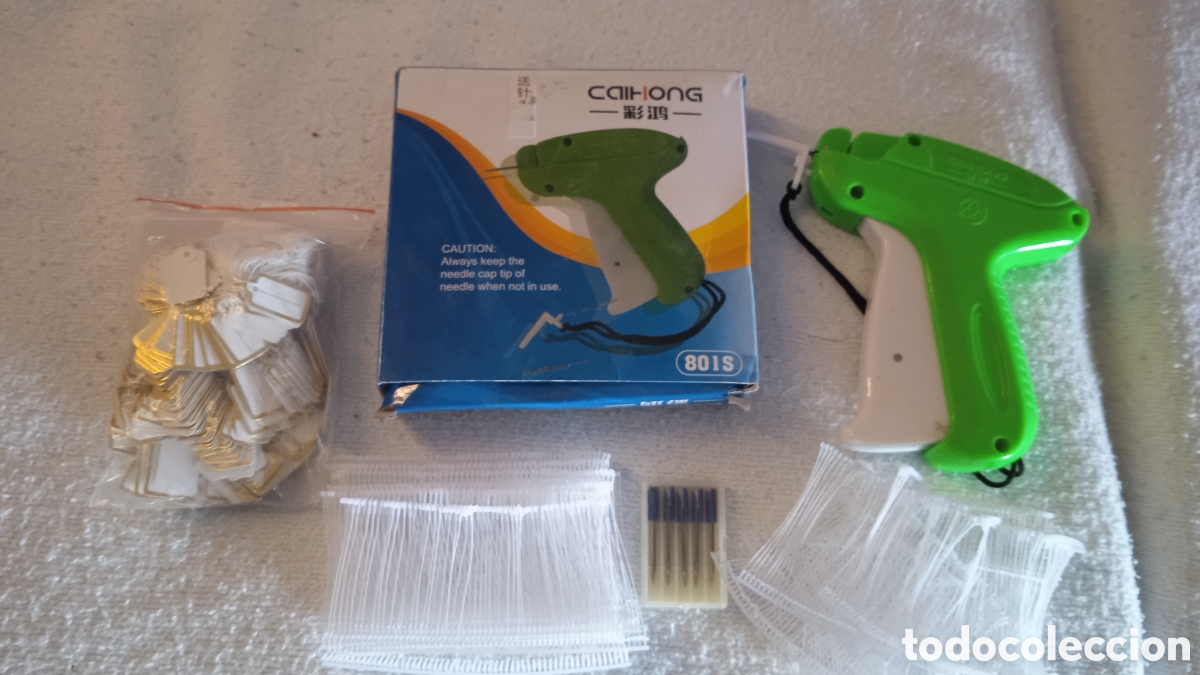 Etichette antiche: Pistola Etiquetadora de Ropa 801S + 5 Agujas + 1000 Precintos + 100 Etiquetas | Kit Completo Nuevo