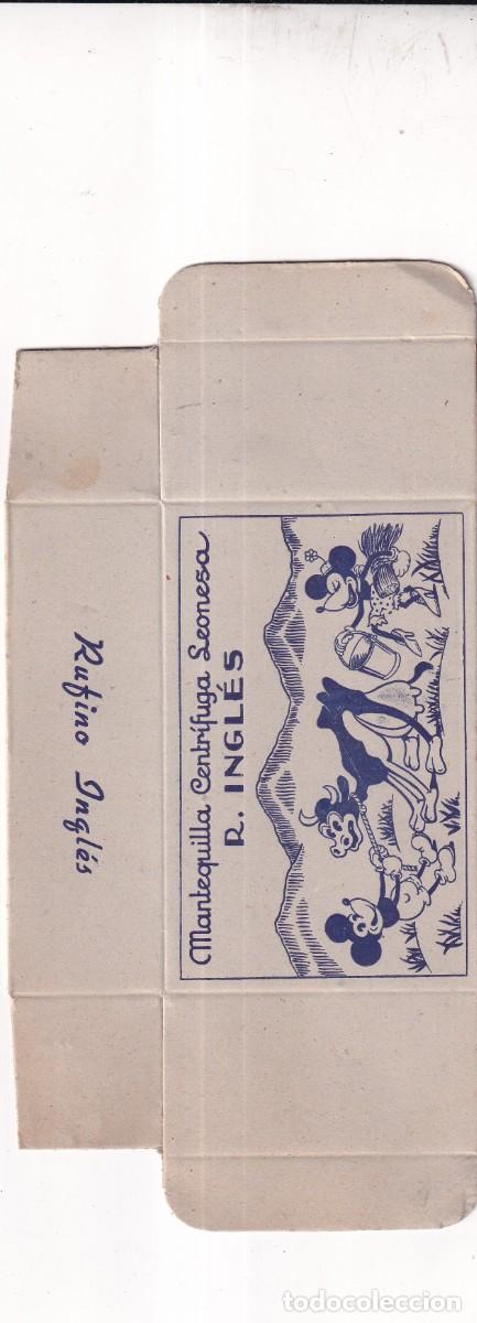Etiquetas antiguas: CAJA EN CART&Oacute;N MANTEQUILLA CENTR&Iacute;FUGA LEONESA R. INGL&Eacute;S MICKEY. RUFINO INGLES