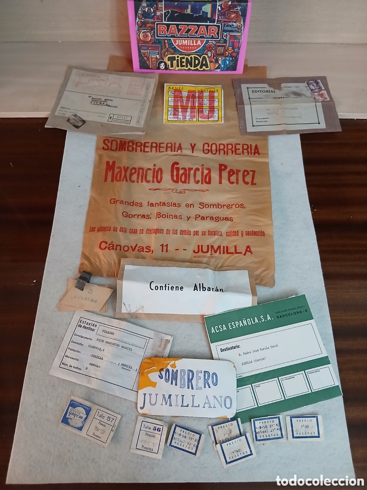 Etiquetas antiguas: Lote de antigudades de papel jumilla murcia