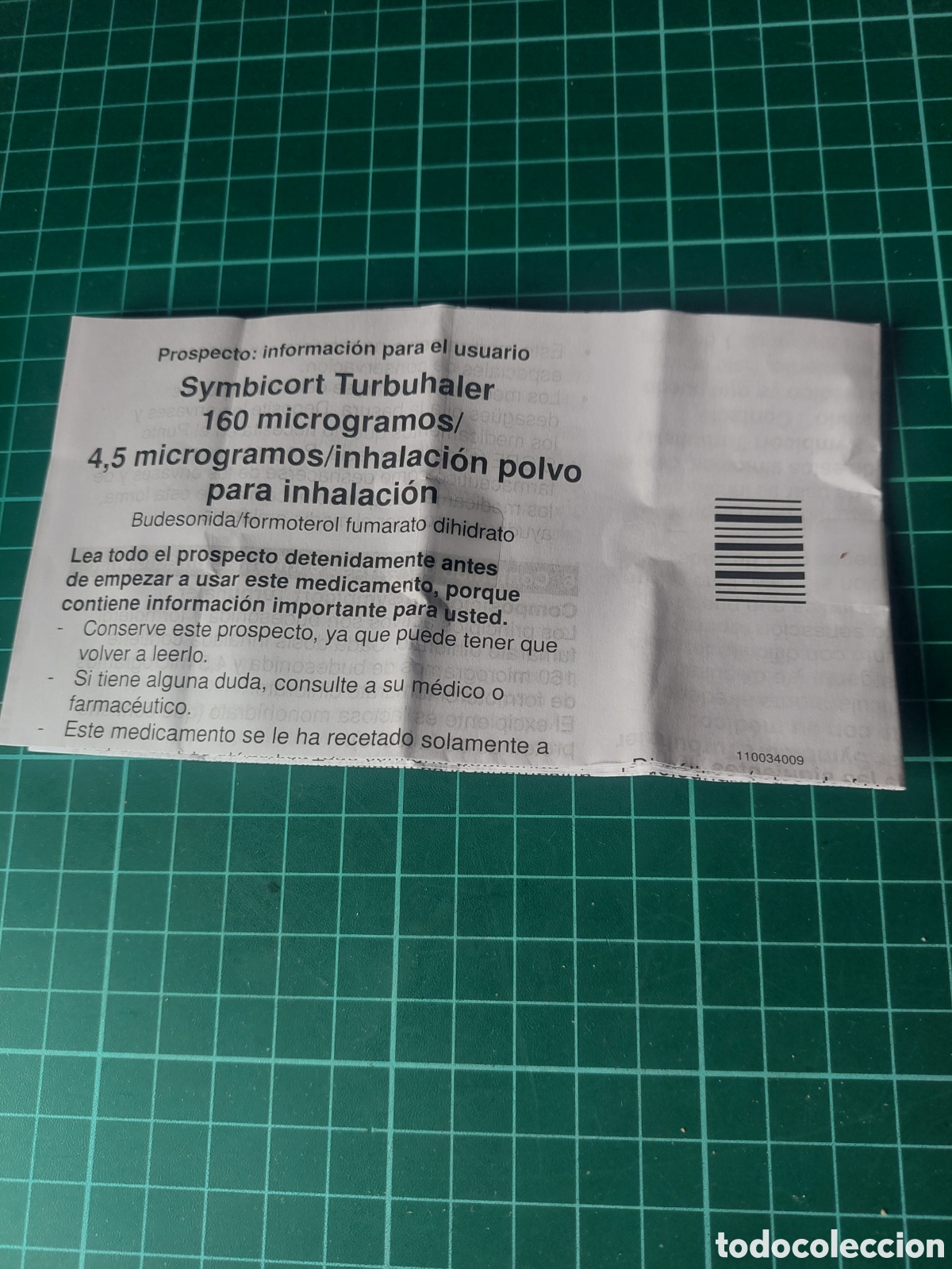 Etiquetas antiguas: PR&Oacute;SPETO MEDICAMENTOS SYBICIRT TURBUHALER 160 MICROGRAMOS