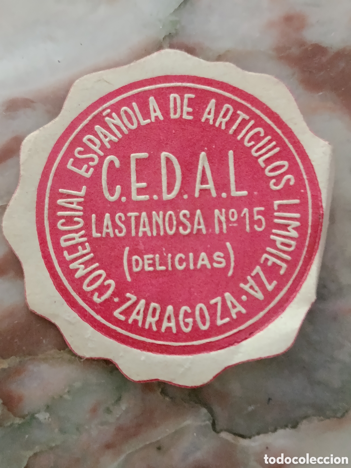 Etiquetas antiguas: LIMPIEZA C.E.D.A.L [ ZARAGOZA ETIQUETAS A&Ntilde;OS 40-50 ]