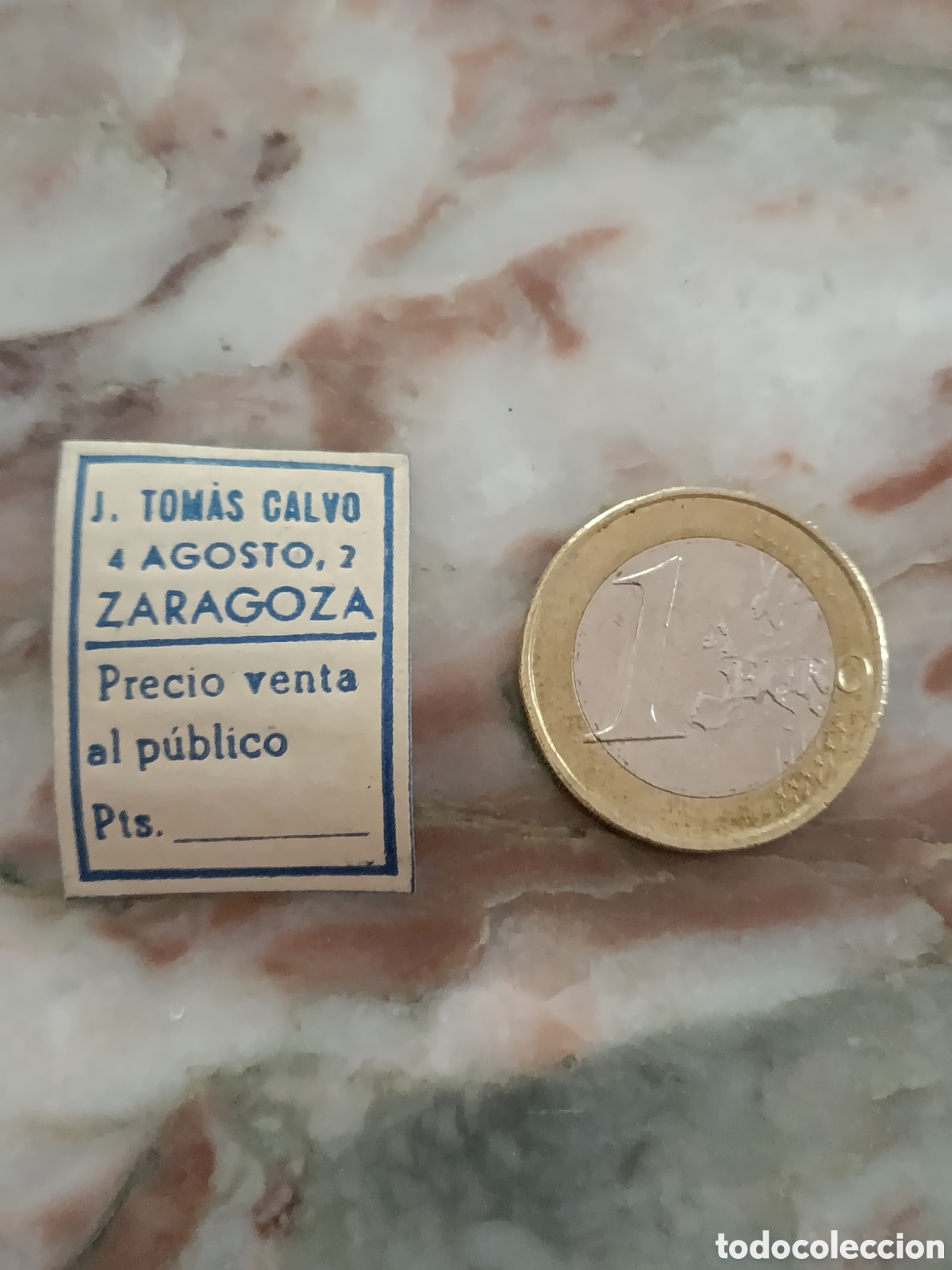 Etiquetas antiguas: Tom&aacute;s calvo [ ZARAGOZA ETIQUETAS A&Ntilde;OS 40-50 ]