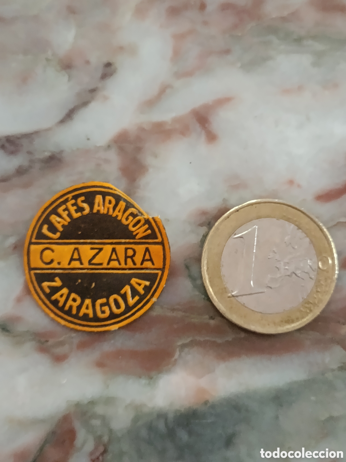 Etiquetas antiguas: CAFES ARAG&Oacute;N C.AZARA [ ZARAGOZA ETIQUETAS A&Ntilde;OS 40-50 ]