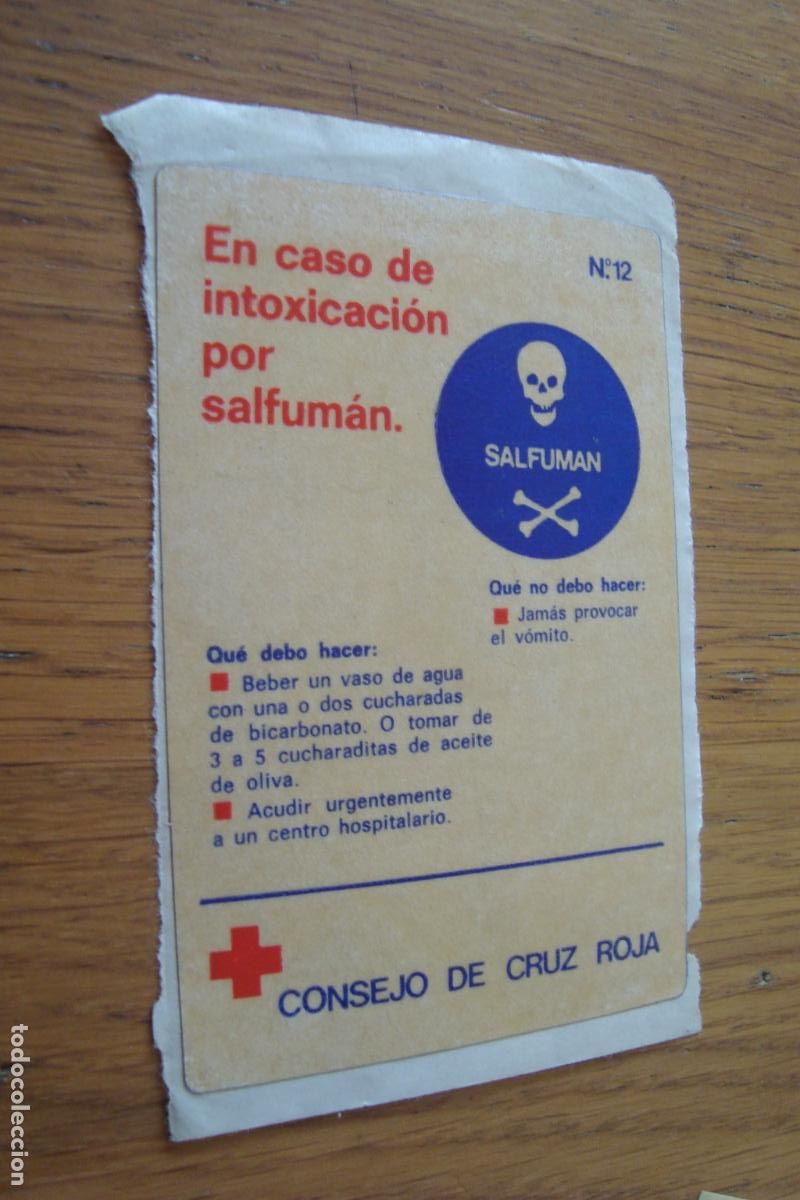 Etiquetas antiguas: ANTIGUA ETIQUETA INTOXICACION POR SALFUMAN.