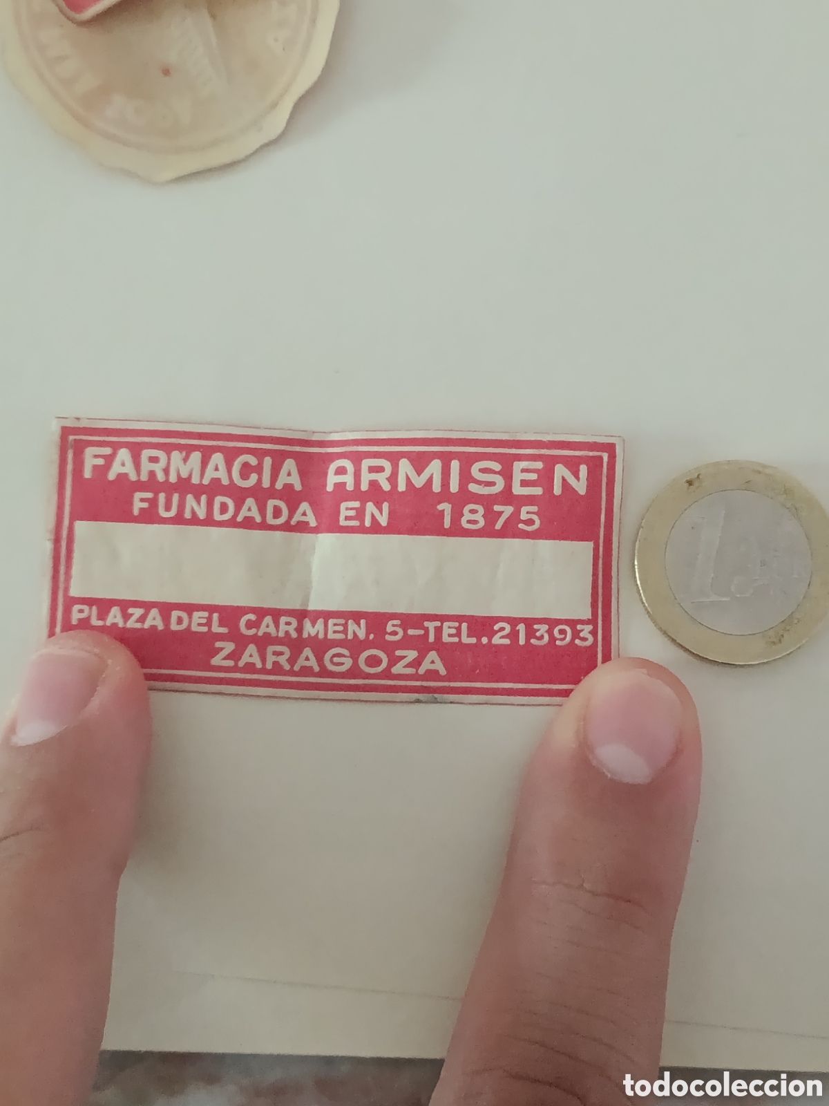 Etiquetas antiguas: FARMACIA ARMIS&Eacute;N [ ZARAGOZA ETIQUETA A&Ntilde;OS 40-50 ]