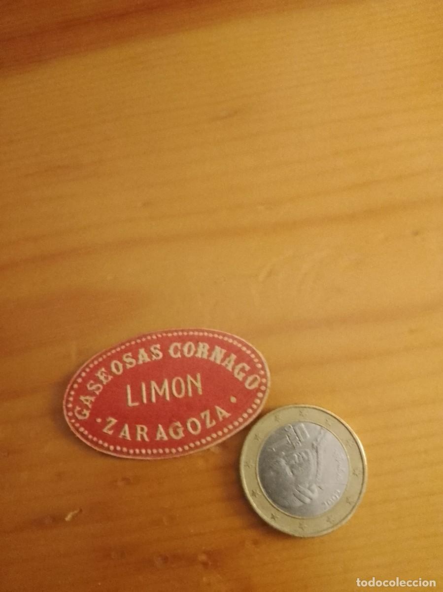Etiquetas antiguas: Etiqueta a&ntilde;os 40 50 aproximado gaseosas cornago, Zaragoza