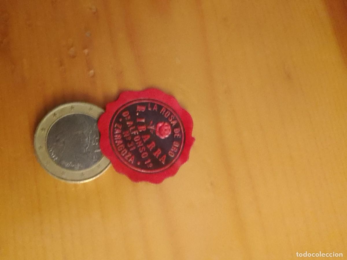 Etiquetas antiguas: Etiqueta a&ntilde;os 40 50 aproximado la rosa de oro Zaragoza