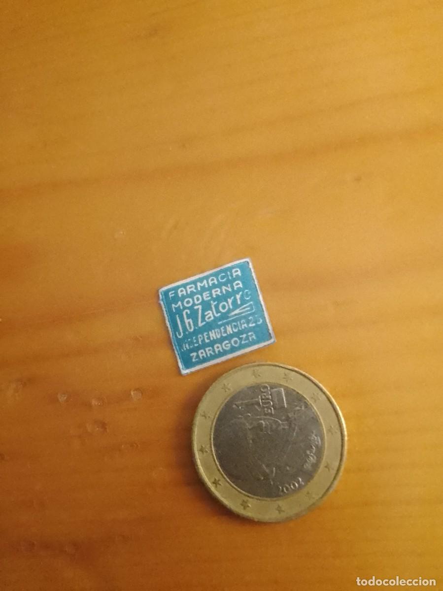 Etiquetas antiguas: Etiqueta a&ntilde;os 40 50 farmacia moderna Zaragoza