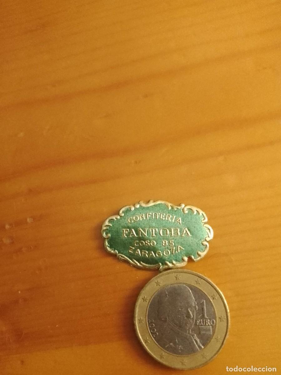 Etiquetas antiguas: Etiqueta a&ntilde;os 40 50 confiter&iacute;a fantoba Zaragoza