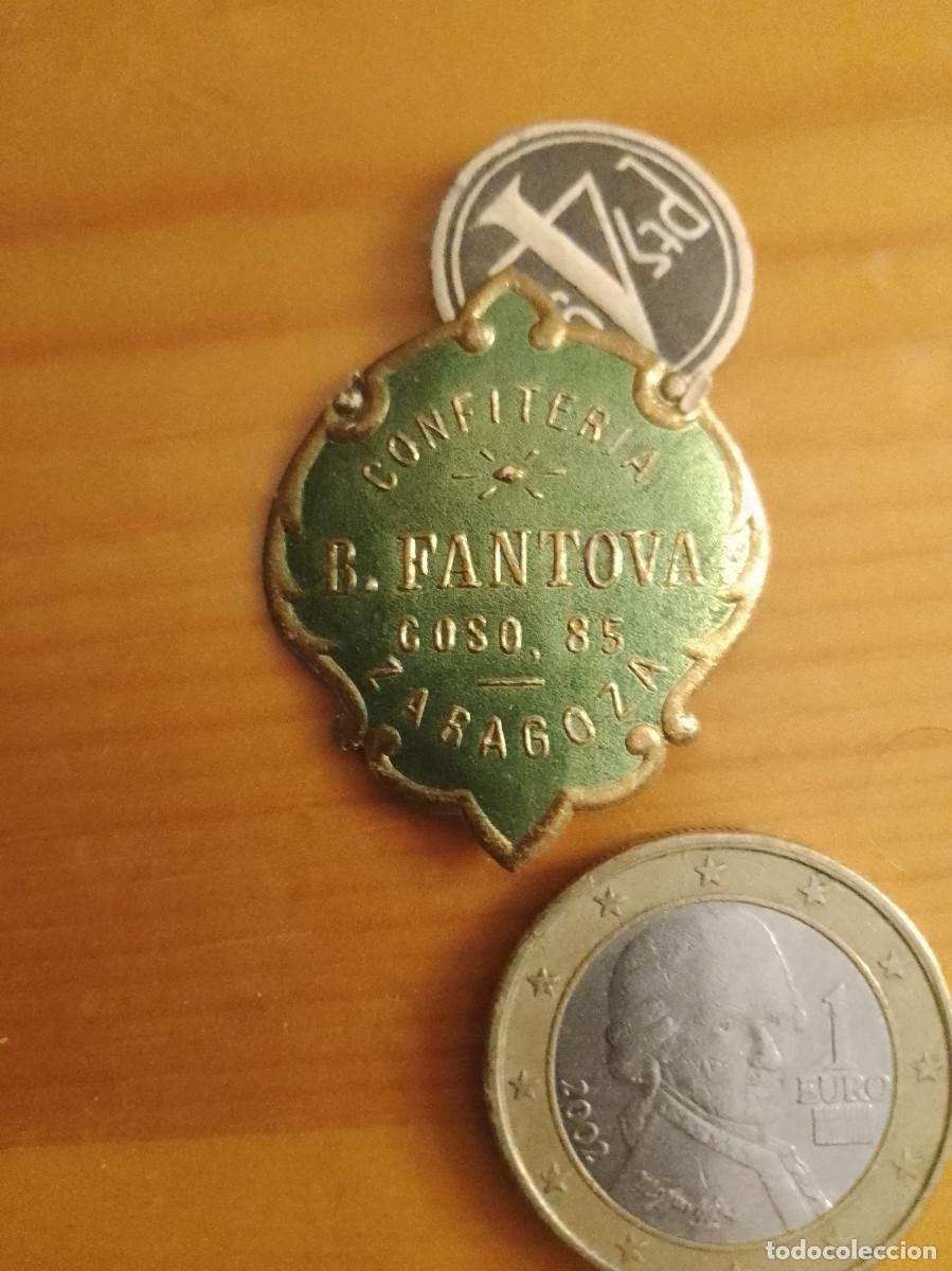 Etiquetas antiguas: Etiqueta a&ntilde;os 40 50 confiter&iacute;a fantoba Zaragoza