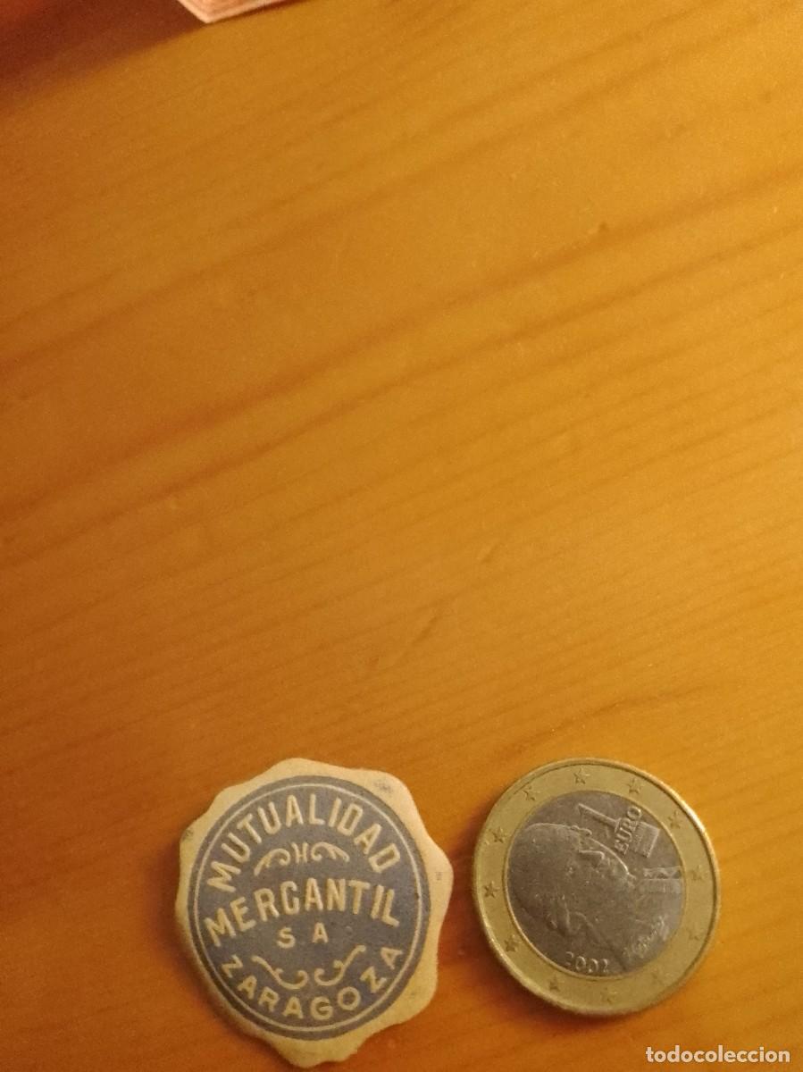Etiquetas antiguas: Etiqueta a&ntilde;os 40 50 mercatil Zaragoza
