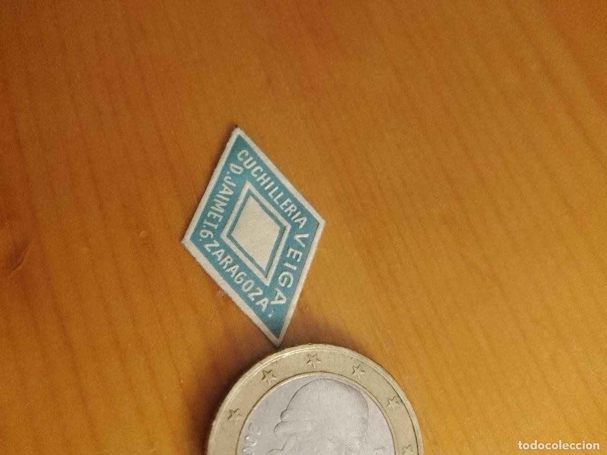 Etiquetas antiguas: Etiqueta a&ntilde;os 40 50 cuchiller&iacute;a veiga Zaragoza