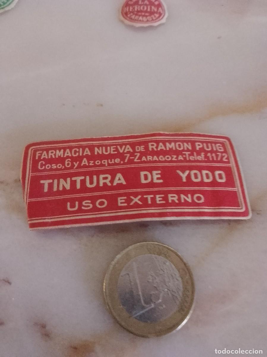 Etiquetas antiguas: Etiqueta a&ntilde;os 40 50 farmacia nueva Ram&oacute;n Puig Zaragoza