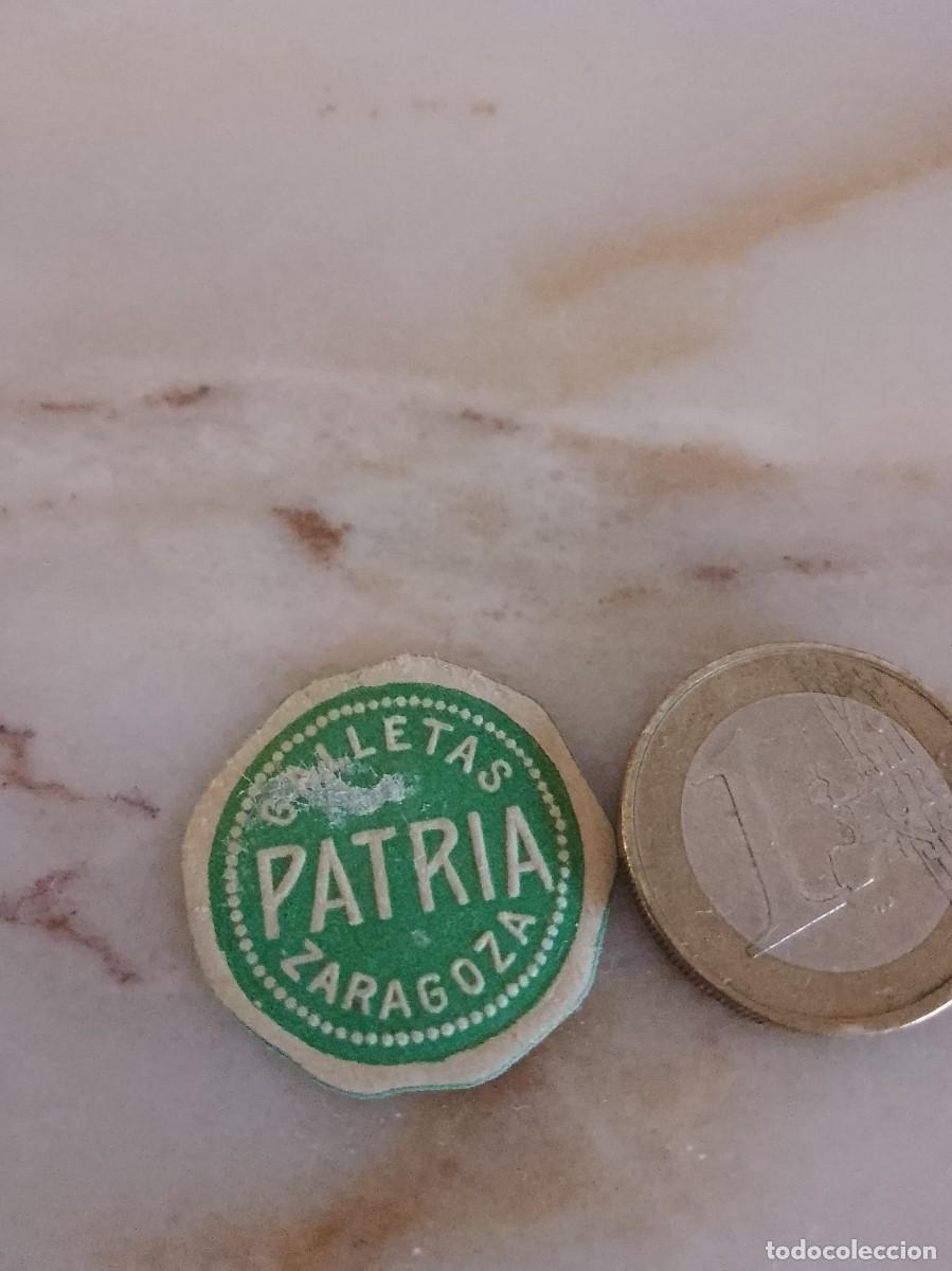 Etiquetas antiguas: Etiqueta a&ntilde;os 40 50 galletas patria Zaragoza