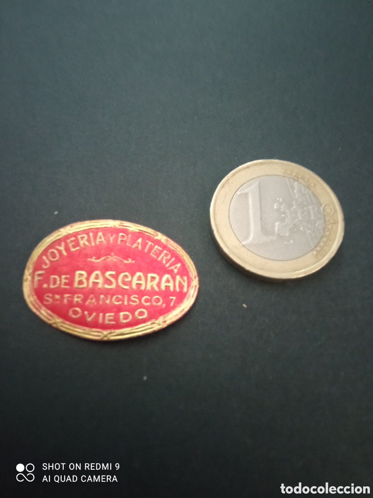Etiquetas antiguas: ( etiqueta a&ntilde;os 30 40) joyer&iacute;a de plater&iacute;a de mascaral ese Francisco 7 Oviedo