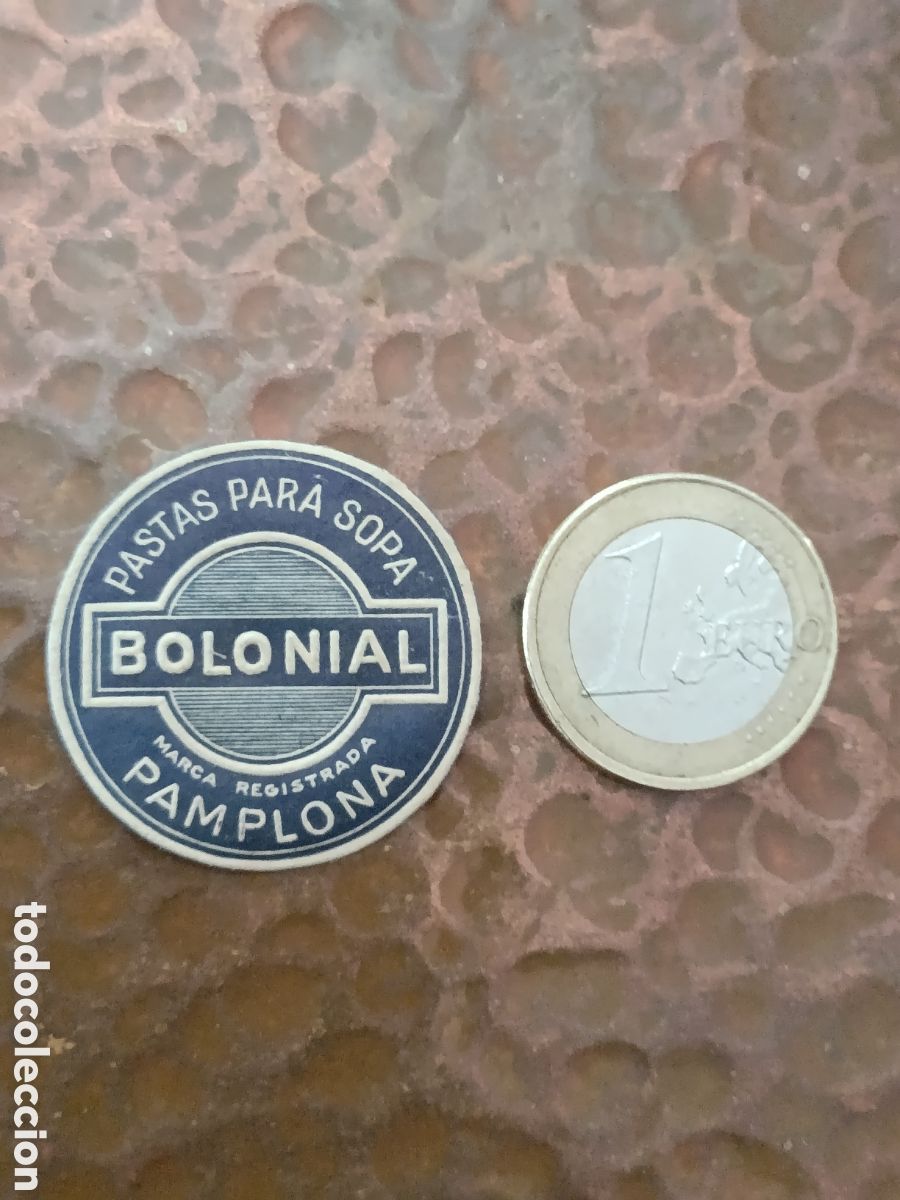 Etiquetas antiguas: PASTAS DE SOPA BOLONIAL PAMPLONA [ ETIQUETAS A&Ntilde;OS 30-40 ]