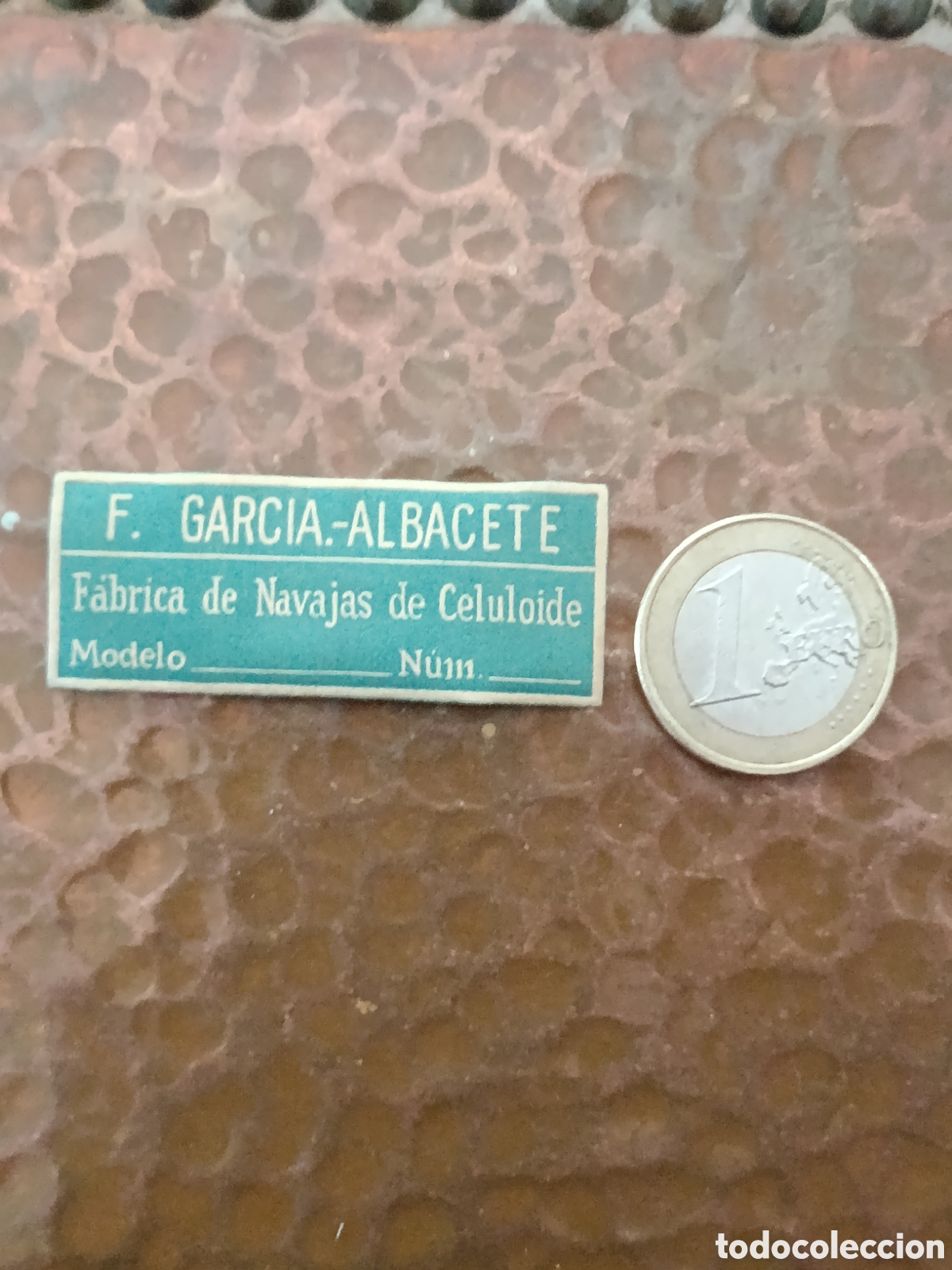 Etiquetas antiguas: F GARC&Iacute;A ALBACETE F&Aacute;BRICA DE NAVAJAS DE CELULOIDE [ ETIQUETAS A&Ntilde;OS 30-40 ]