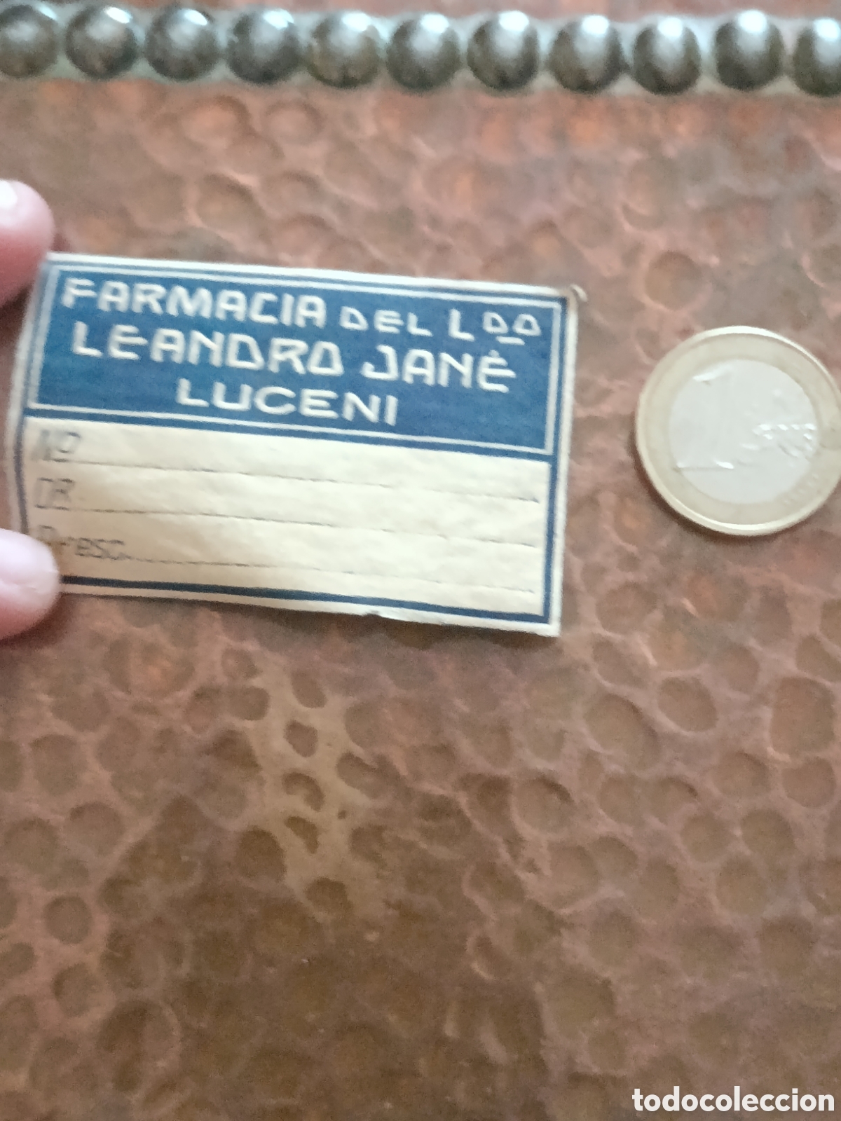 Etiquetas antiguas: Farmacia de Leonardo Jane luceni [ ETIQUETAS A&Ntilde;OS 30-40 ]