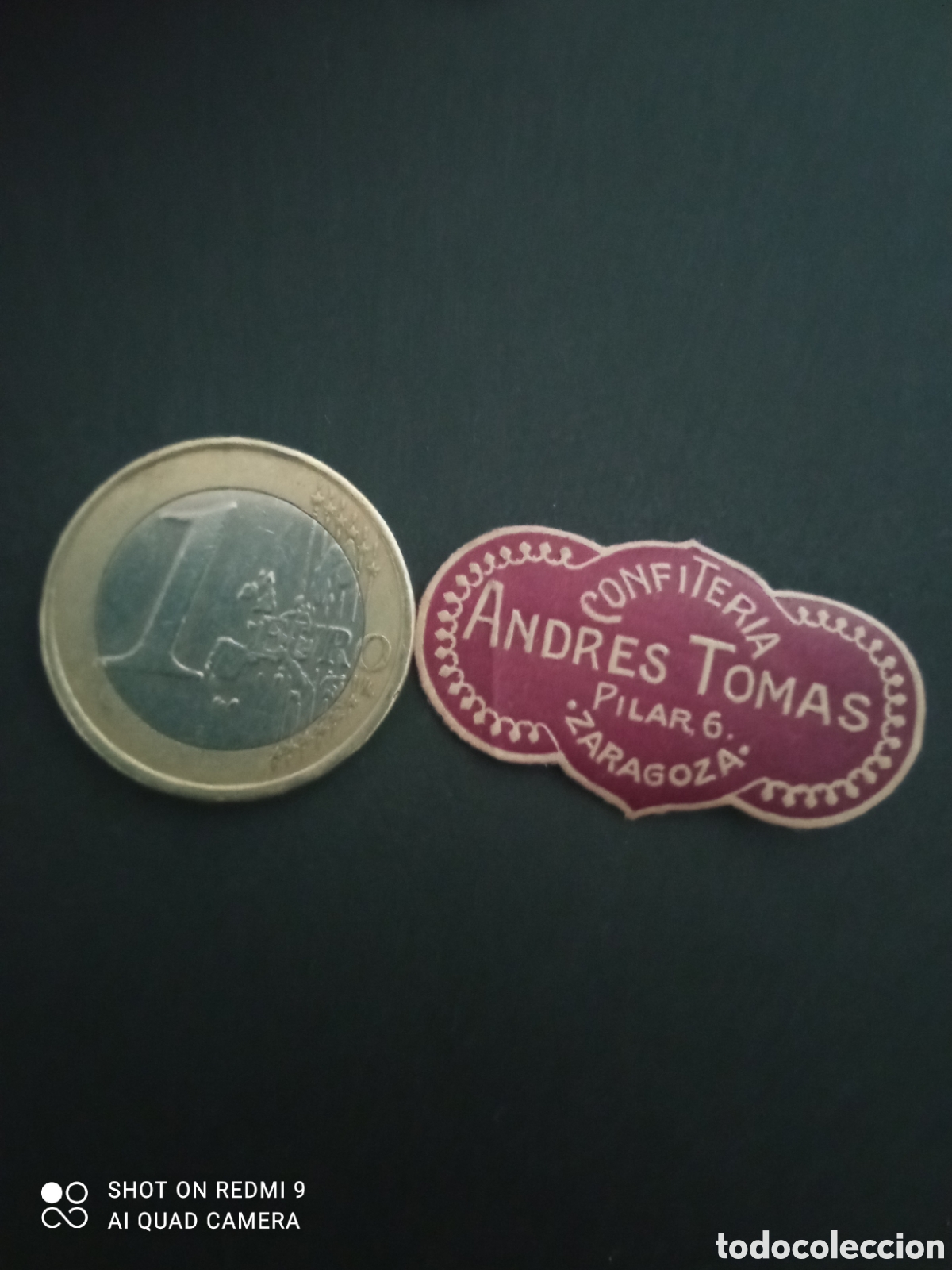 Etiquetas antiguas: ( etiqueta a&ntilde;os 30 40) confiter&iacute;a Andr&eacute;s tomas Zaragoza