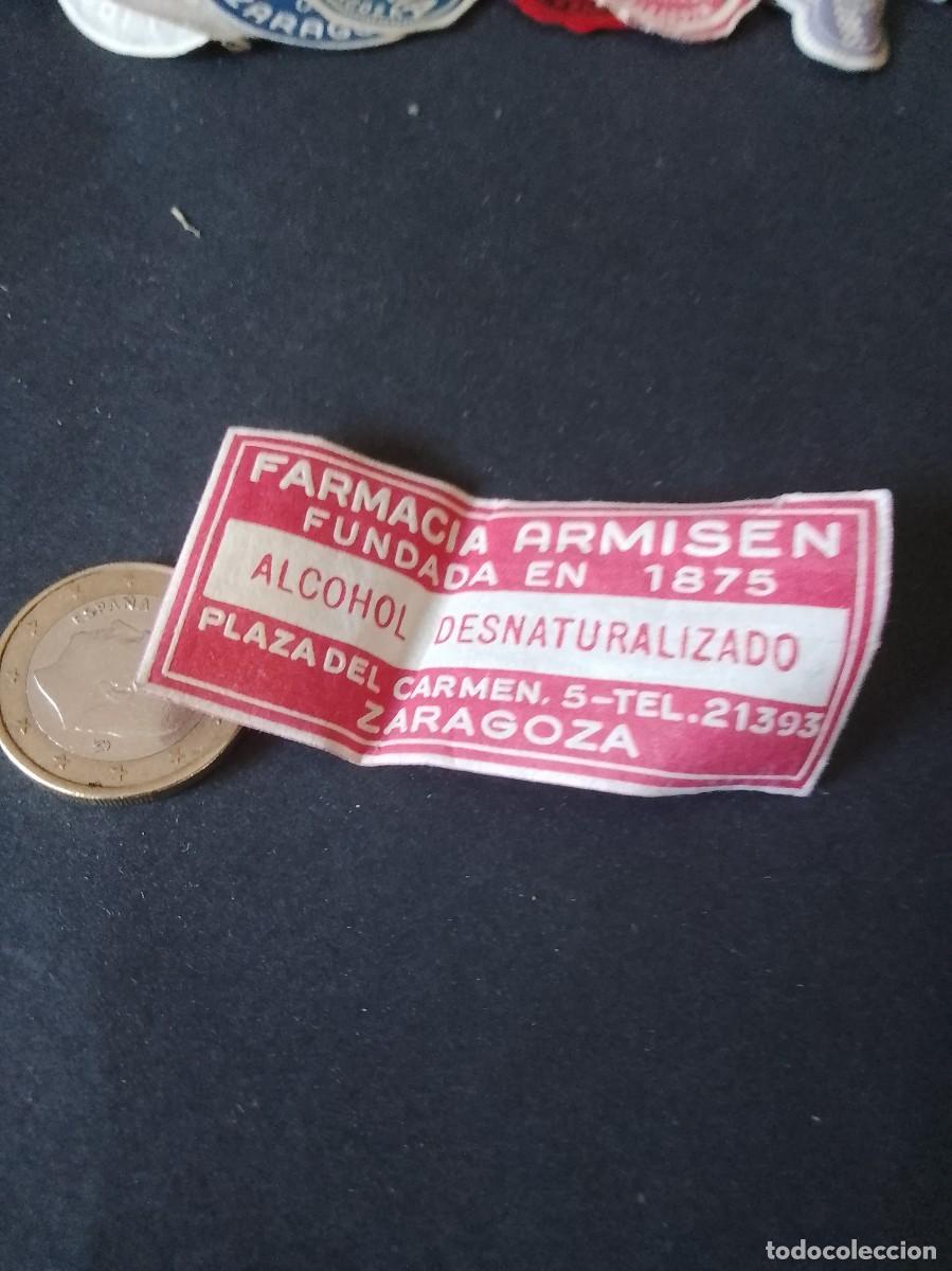 Etiquetas antiguas: Etiqueta a&ntilde;os 40 50 farmacia armisen Zaragoza