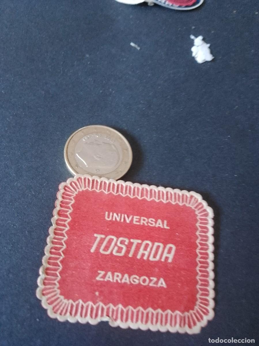 Etiquetas antiguas: Etiqueta a&ntilde;os 40 50 universal tostada Zaragoza