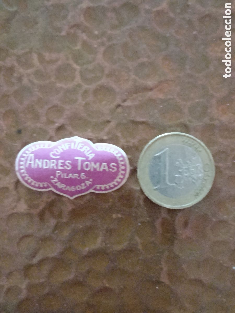 Etiquetas antiguas: CONFITERIA ANDRES TOMAS [ ZARAGOZA ETIQUETAS A&Ntilde;OS 30-40 ]