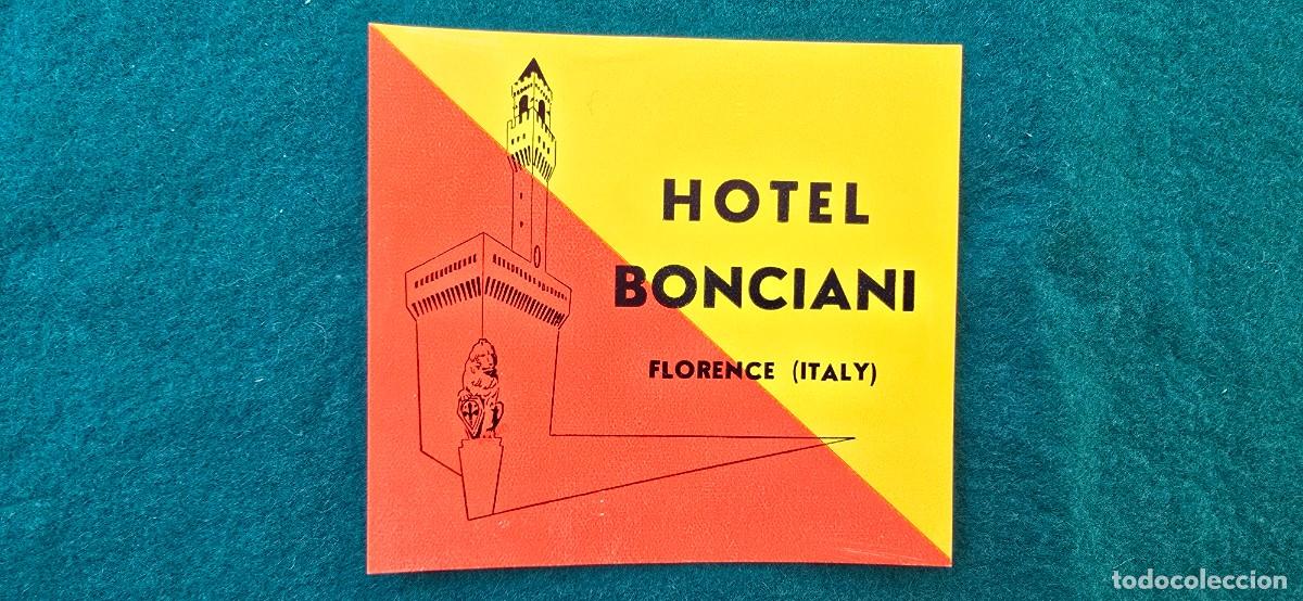 Etiquetas antiguas: ETIQUETA HOTEL BONCIANI (FLORENCIA) ITALIA