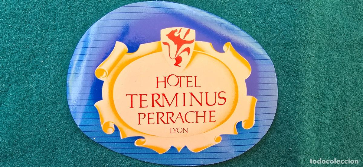 Etiquetas antiguas: ETIQUETA HOTEL TERMINUS PERRACHE (LYON) FRANCIA