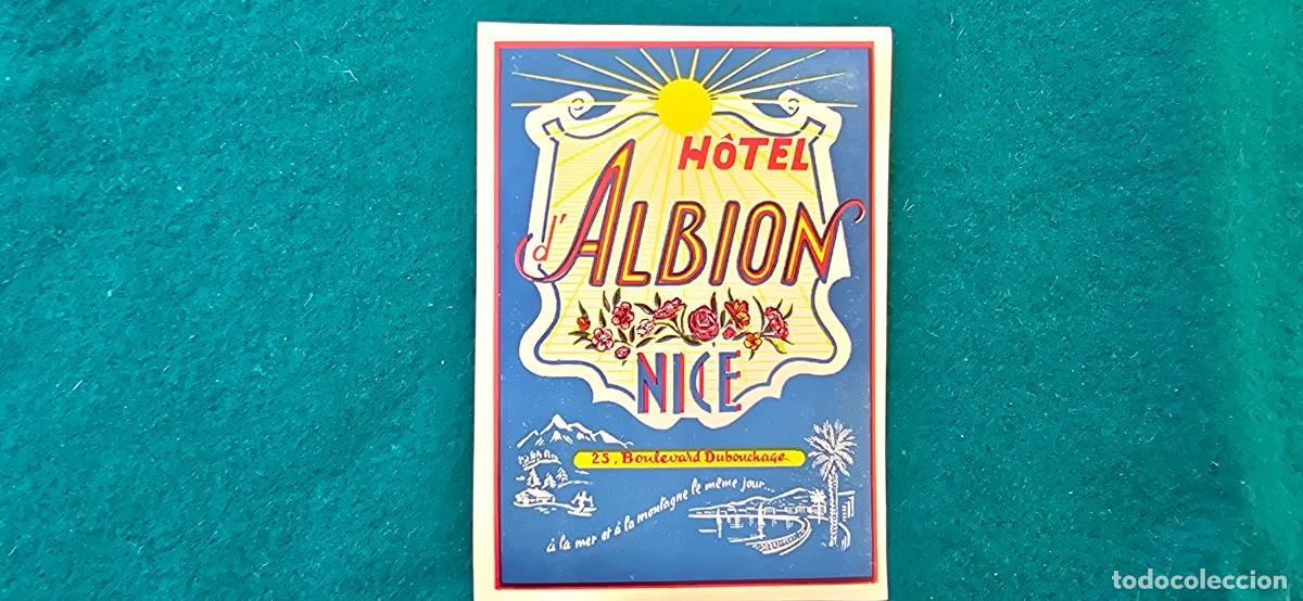 Etiquetas antiguas: ETIQUETA HOTEL ALBION (NIZA) FRANCIA