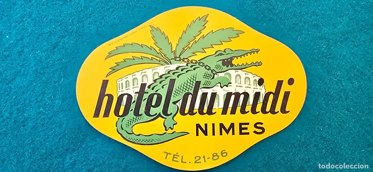 Etiquetas antiguas: ETIQUETA HOTEL DU MIDI (NIMES) FRANCIA