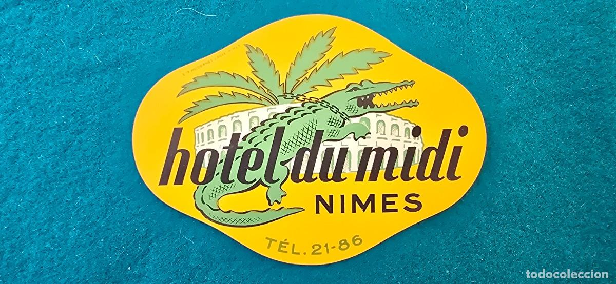 Etiquetas antiguas: ETIQUETA HOTEL DU MIDI (NIMES) FRANCIA