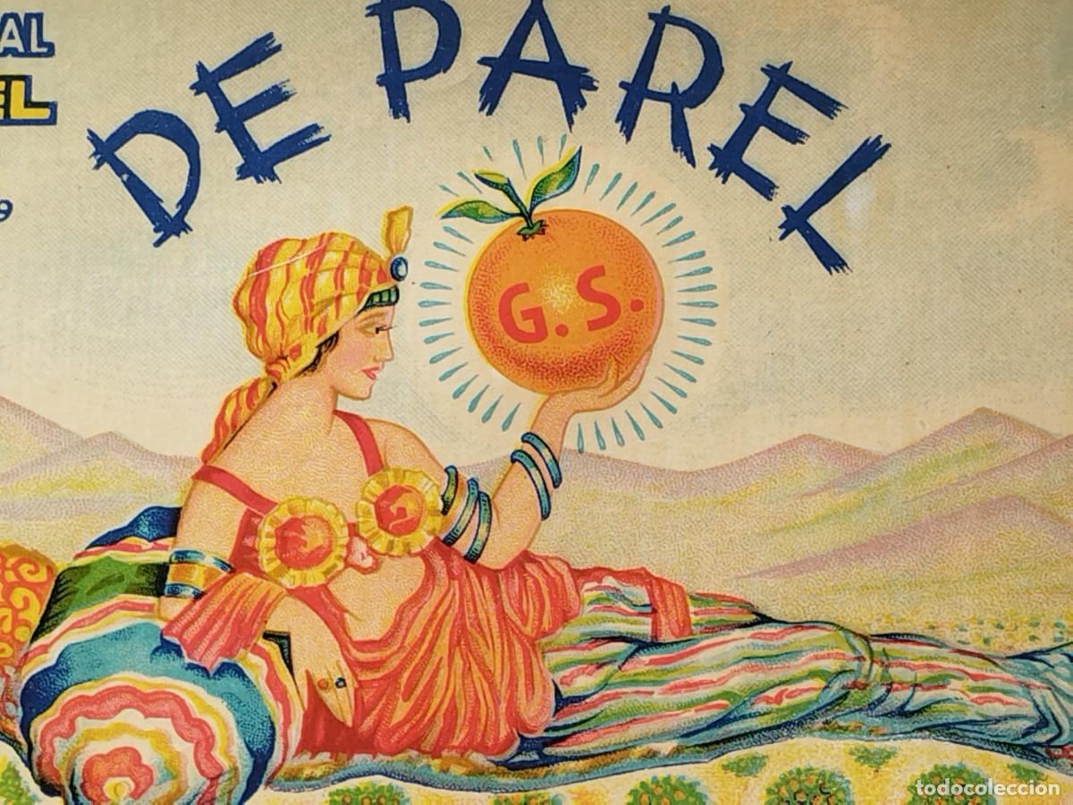 Etiquetas antiguas: Lote de 5 etiquetas de naranjas De Parel