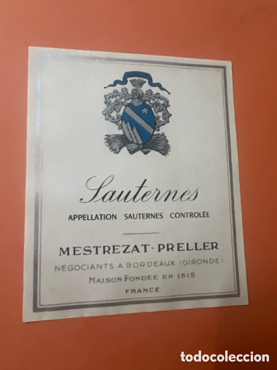 Etiquetas antiguas: ET158. ETIQUETA - LABEL - &Eacute;TIQUETTE