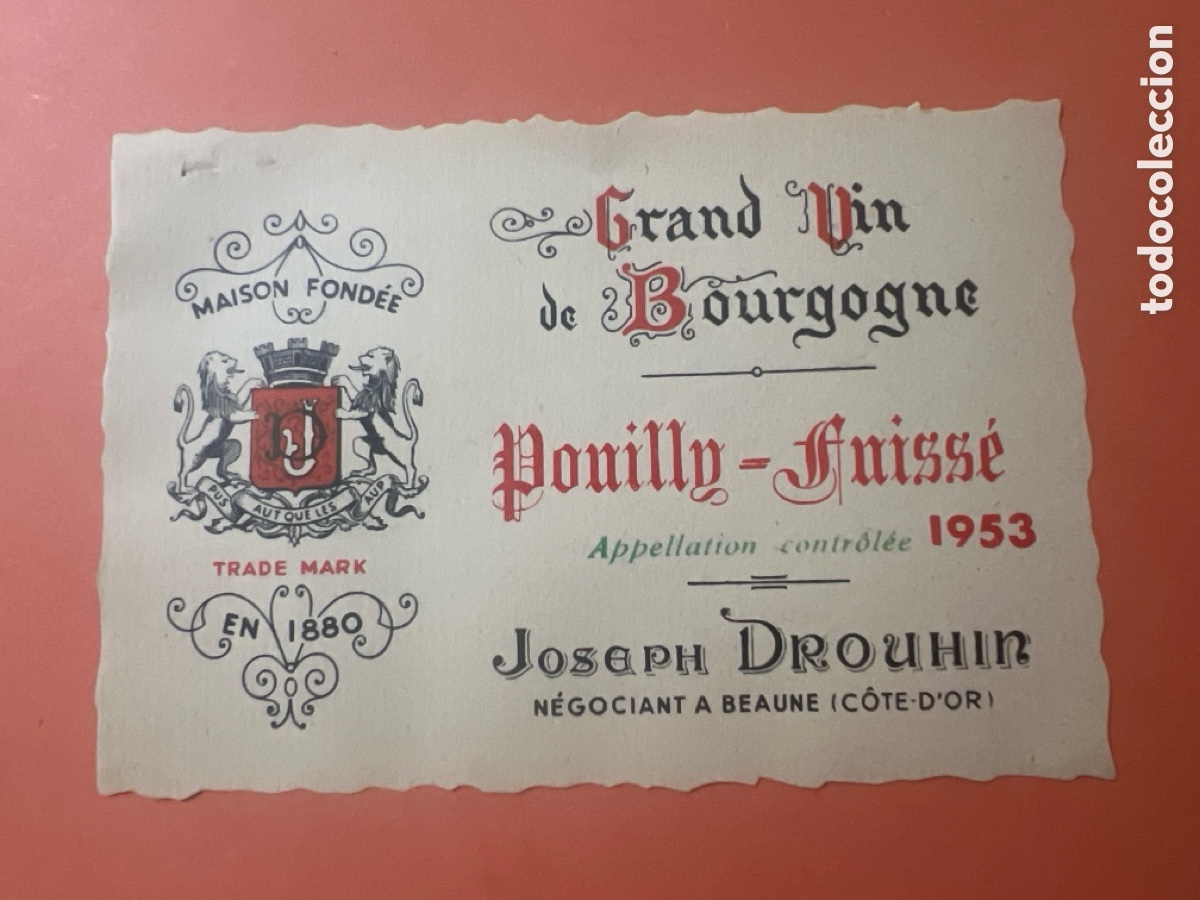 Etiquetas antiguas: ET165. ETIQUETA - LABEL - &Eacute;TIQUETTE